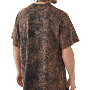 Casual Vintage ácido lavado camiseta personalizada 100% algodón de alta calidad Ringer tallas grandes de gran tamaño al por mayor personalizado de punto en blanco - Product Image 2