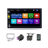 Autoradio universel 7 pouces 2Din F133 avec Carplay filaire, Mirror Link/FM/TF/BT/MP5, écran tactile, caméra de recul