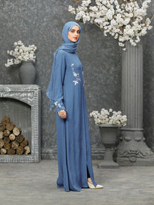 Nouvelle robe islamique de couleur différente imprimée Abaya Borka Abayas respirantes confortables pour femmes vente en gros personnalisée - Product Image 3