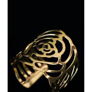 Servilletero de oro rosa de lujo elegante diseño Floral soporte de tejido de Metal Decoración de mesa moderna para bodas y comedor - Product Image 3