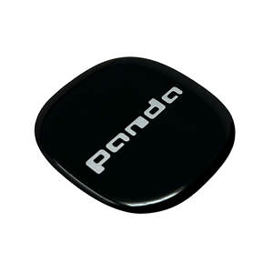 Cappucci centrali ruota 3D nero per Fiat Panda 52 mm di diametro 1 pezzo con finitura cromata e ABS - Product Image 3