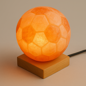 Hand-Crafted 6x6 <b>Football</b> <b>Lamp</b> Polished Natural Salt Himalayan Craft Product - Product Image 3