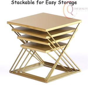 Elegante Soporte para Pastel de Metal con Acabado Contemporáneo, Ideal para Pasteles de Boda y Postres para Fiestas - Product Image 3