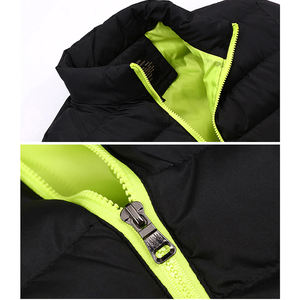 Chaqueta de Invierno para Hombre, Gruesa, Acolchada, de Colores Sólidos, con Cuello Alto, Capucha, Resistente al Viento, Personalizable en la Parte Delantera - Product Image 3