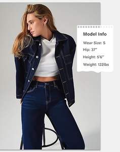 Chaqueta Vaquera Moderna para Mujer 2025, Estilo Y2K Informal, con Botones de Estrás, Diseño Premium Personalizado OEM para Marcas de Moda, Mayoristas y Minoristas - Product Image 4