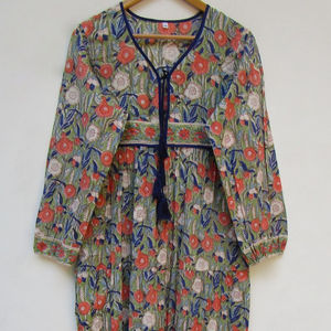 Luxury High Quality Linen Artistic Embroidery Ancient Indian Traditional <b>Dresses</b> Stunning Beautiful Boho Style Long Maxi <b>Dresses</b> - Product Image 1