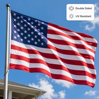 2024 extérieur grande taille grand côté Double face impression Nylon Polyester intérieur drapeaux américains drapeaux américains décoration extérieure