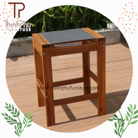 Tabourets de bar modernes et écologiques en bois et métal, design durable, fabrication vietnamienne, emballage en carton