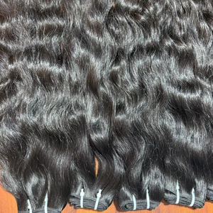 Vente en gros de paquets de cheveux humains bruts naturels lisses ondulés, indiens cambodgiens, malaisiens, double tirage, sans enchevêtrement - Product Image 3