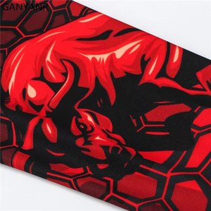 Mallas de compresión de camuflaje rojo para hombre, mallas de entrenamiento con patrón de tela de araña para gimnasio, MMA, correr, fitness y entrenamiento deportivo - Product Image 4