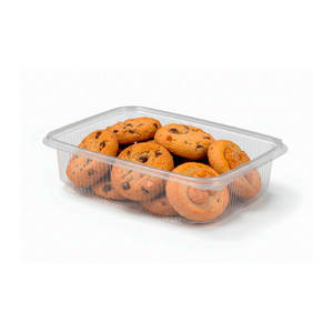 Conteneur alimentaire à couvercle articulé RPET 1250cc, 2 paquets x 100 pièces, B2B - Product Image 1