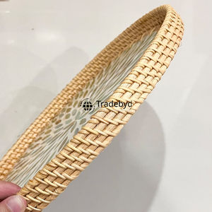 Plateau de rangement en rotin tissé moderne et élégant, fait à la main, organisateur de maison mobile - Qualité supérieure Tradebyd - Product Image 6