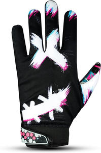 Guantes de Fútbol Americano Profesionales de Piel Sintética con Agarre Adhesivo Personalizado - Negros, Ligeros, Transpirables, Resistentes a Salpicaduras - Product Image 4