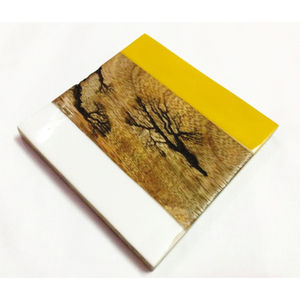 Sous-verres en bois faits à la main de forme carrée meilleure vente sous-verre en bois de luxe de table thé tasse à café tapis de Table en verre tapis de bière - Product Image 1