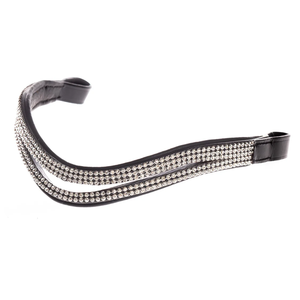 Brida para Caballo ADIBA OVERSEAS de Cuero Anatómico Personalizable al por Mayor, de Alta Calidad, con Cabezal Ancho Acolchado y Diadema de Cristal Suave - Product Image 2