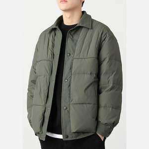 Latest Premium Design Slim Stand Collar Puffer Jacket Men Breathable Quick <b>Dry</b> Warm Winter <b>Coat</b> Streetwear Layering Essential - Product Image 5