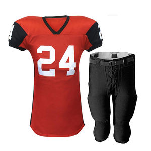 Uniformes de football Conception d'impression par sublimation personnalisée Uniforme de football américain Maillot de coupe de monteur de ligne - Product Image 1