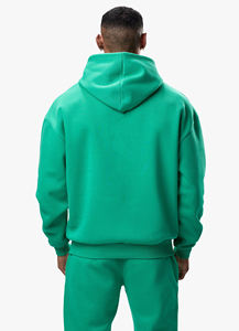 เสื้อฮู้ดสวมหัวของผู้ชายผ้าคอตตอน2025 100% เสื้อฮู้ด500gsm โอเวอร์ไซส์สะพายไหล่โอเวอร์ไซส์พิมพ์ลายโลโก้ DTF สำหรับผู้ชาย - Product Image 6