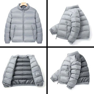 Veste matelassée unisexe personnalisée OEM, écologique, de haute qualité, 100% polyester, col montant, légère, imperméable, personnalisable pour homme - Product Image 5