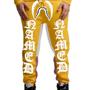 Diseño liso personalizado tu propio chándal con estampado de hojaldre para hombre Venta caliente Slim Fit algodón liso hombres chándal con estampado de hojaldre - Product Image 5