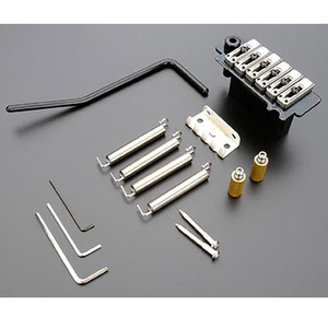 D19BB Guitarra eléctrica Brillo Negro Wilkinson Sillín inoxidable Puente de trémolo de dos puntos Hecho en Corea Piezas y accesorios de guitarra - Product Image 2