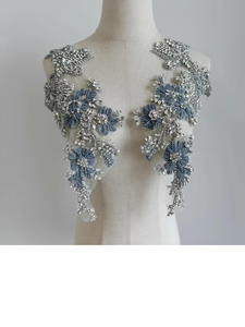 Chaîne de corps en cristal faite à la main pour sirène Top Bikini perlé strass Rave Costume bijoux patchs pour tenue de fête de noël - Product Image 6