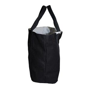 Sac à main en toile de coton de grande capacité, couleur noire, classique, de haute qualité, forme carrée, sac à main pour femme, sac fourre-tout pour livres et courses - Product Image 3