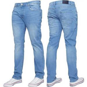Jeans en denim pour hommes coupe régulière tissu en coton uni pantalon de mode décontractée vente en gros en vrac fournisseur OEM ODM fabricant - Product Image 3