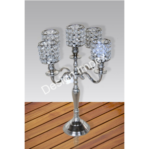 Bougeoir en forme de lotus perlé en cristal Bougeoir accrocheur Usine Vente à des prix abordables Candélabres pour les fêtes d'occasion - Product Image 5