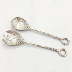 Finger Food Serving Set Silver Mirror Polished Server Sets Gold Handle Utensil Set Salad bar <b>Kitchen</b> <b>Accessories</b> - Product Image 6