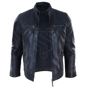 Chaqueta de piel sintética de alta calidad para hombre hecha a medida al por mayor cómoda y ligera chaqueta de invierno con soporte transpirable de punto con cremallera High Street - Product Image 2