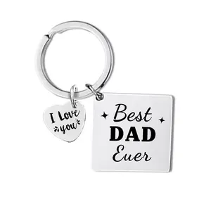 Cha Tốt nhất bao giờ Keyring cha ngày Keychain tốt nhất Grandpa CHA Móc Chìa Khóa cung cấp cho CHA Quà Tặng thép không gỉ Mặt dây chuyền Grandpa Keychain