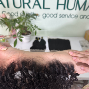 Personnalisé Petits Noeuds 4x4 Suisse 100% Vietnam Cheveux Humains Naturels Raides Remy Vierge Noir 1B Couleur Transparent HD Fermeture à Lacet - Product Image 3