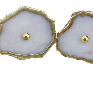 Agate blanche naturelle, classiques, bouton d'agate, Feng Shui, fait à la main pour la décoration de la maison et la prospérité du bureau, outils de création de richesse - Product Image 1