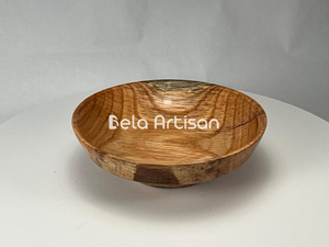 Bol décoratif en bois artisanal finition naturelle, décoration intérieure écologique pour le salon ou la cuisine - Product Image 2