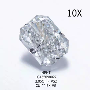 Diamants synthétiques de laboratoire de forme émeraude blancs en vrac CVD/HPHT pour D'VINS JEWELS certifiés pour une utilisation quotidienne en bijouterie en gros - Product Image 2