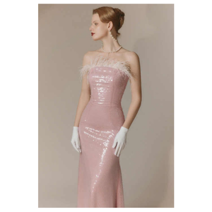 Vestido de Lujo para Fiesta, Vestido de Noche Amour, 100% Poliéster, Ropa de Mujer, Diseño Elegante, Servicios ODM - Product Image 3