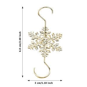 Alambre de gancho de adorno navideño para adornos de árboles Percha dorada elegante Ideal para decoración navideña y Guirnalda no iluminada para escaleras - Product Image 4