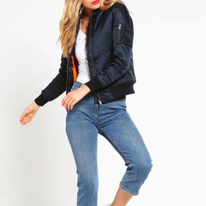 Chaqueta de satén personalizada de alta calidad hecha en fábrica, chaqueta de satén de manga larga para mujer, producto más vendido, estilo informal - Product Image 3