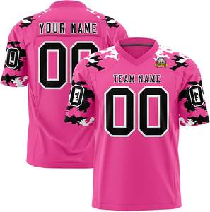 Camisetas duraderas de uniforme de fútbol de escuela secundaria con malla transpirable, mangas cortas, aparejos impresos, sarga, letras, fabricante OEM - Product Image 1