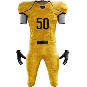 Maillot de football américain unisexe en polyester 100% respirant UPF 50 +, manches courtes, évacuation de l'humidité, ensemble d'uniformes personnalisés de grande taille - Product Image 2