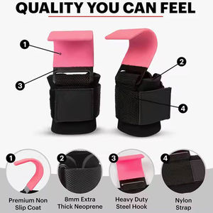 Customized Power Weight Lifting Hooks Gym Workout <b>Fitness</b> Hooks Gym Weightlifting Hooks for Men - Product Image 4