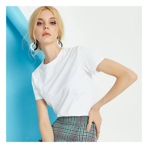 Nuevas camisetas para mujer 100% algodón cuello redondo Mujer camiseta de gran tamaño mujer Color sólido camiseta para hombres - Product Image 5