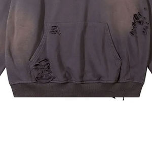 2024 nuevo estilo de ropa de calle de alta calidad para hombres, Sudadera con capucha bordada desgastada, gran oferta, diseño de tendencia, Sudadera con capucha desgastada para hombres - Product Image 3