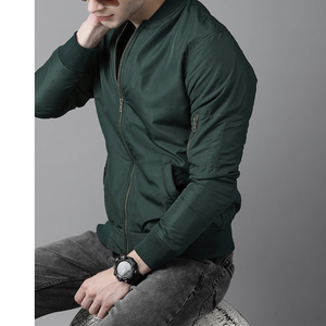Cortavientos Espesar Flaco Abrigo Bomber Ropa de hombre Chaquetas de béisbol Fibra de poliéster Shell Regular Nueva chaqueta de bombardero de satén - Product Image 2