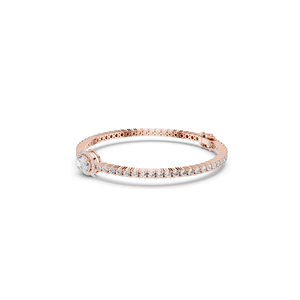 2.31 CT Lab Diamond Tennis <b>Bangle</b> <b>Bracelet</b> Round Brilliant Cut 10KT, 14KT, 18KT Gold & 925 Silver Rose, Yellow, White - Product Image 4