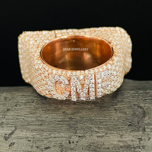 แหวนเงินแท้ VVS Moissanite 925กำหนดได้10K โรสโกลด์ - Product Image 5