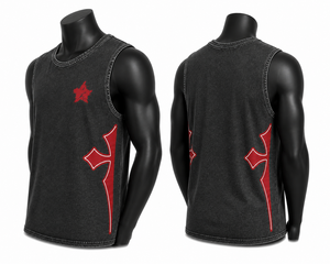 Camiseta sin mangas beige personalizada al por mayor para hombre, chaleco de algodón liso para gimnasio, camiseta casual estilo musculoso - Product Image 3