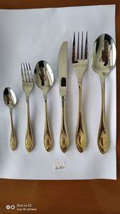 Juego de Cubiertos de acero inoxidable pulido Cubiertos de metal duraderos para uso diario en la cocina - Product Image 2