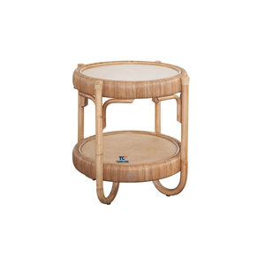 Table basse réglable en rotin naturel écologique et nacre, vente en gros, Vietnam |   Meubles de salon modernes |   Thanh Cong - Product Image 1